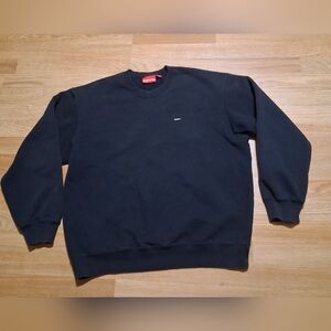 Supreme Black Crewneck with Small Center Logo